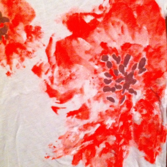 Painted flower J Crew tee.
