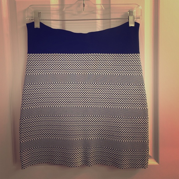 Black & white bandage skirt