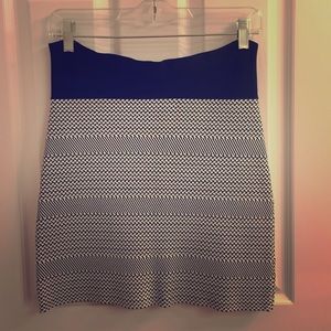 Black & white bandage skirt