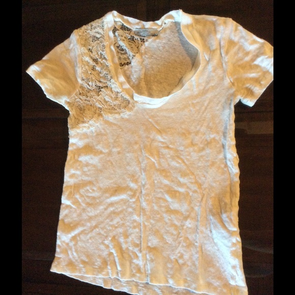 Zara lace shoulder T-shirt