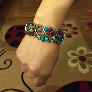Colorful and crystal bangle