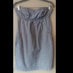 Sassy strapless denim AE dress