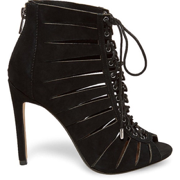 NEW. BLACK SUEDE. Steven madden CYDER heel - Picture 3 of 3