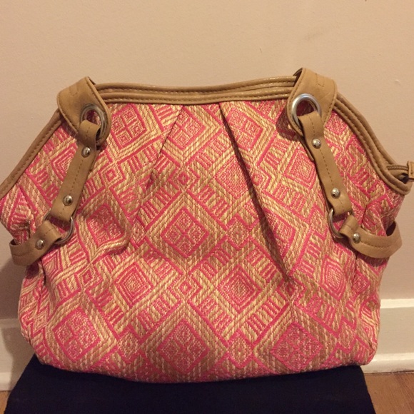 🚫sold🚫Cute purse in salmon (pink) and tan. NWOT