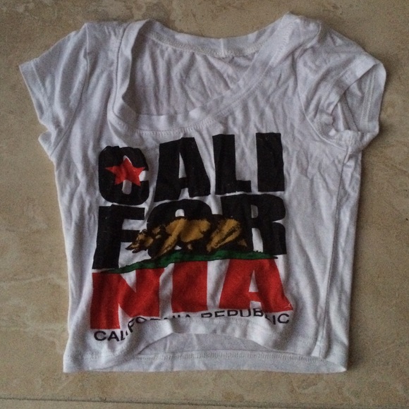 California CROP TOP TEE TANK - Picture 1 of 2