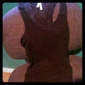 Black  tank top with lace back