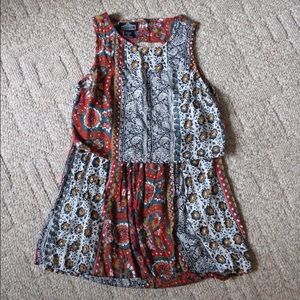 Printed Crop Top and Skirt