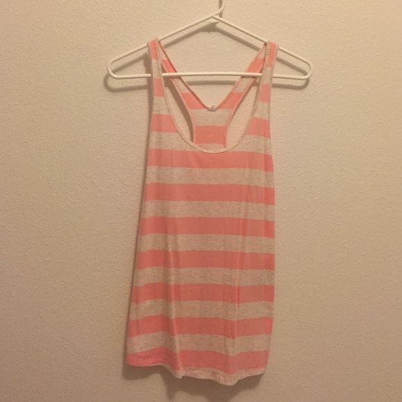 Lululemon Pink and white tank top