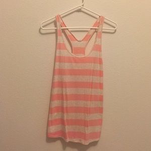 Lululemon Pink and white tank top