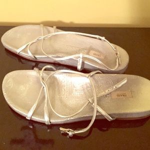 Silver Prada sandals
