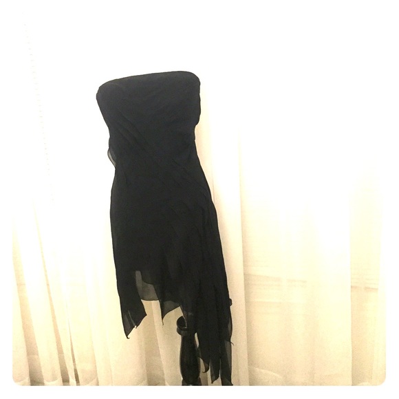 Black asymmetrical party dress