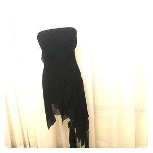 Black asymmetrical party dress