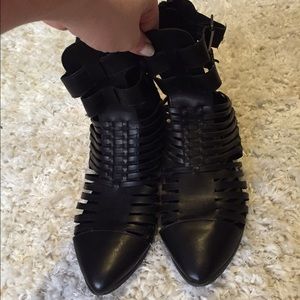 Cute black gladiator sandals