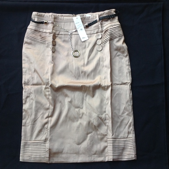 Tan Pencil Skirt