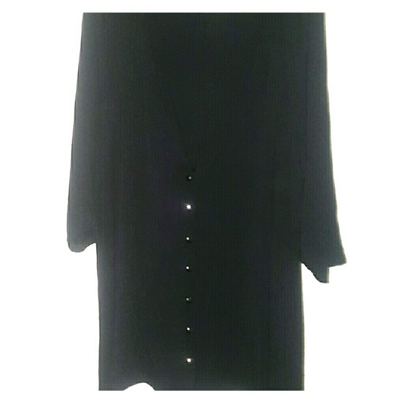 Black cardigan with 3/4 inch sleeves
