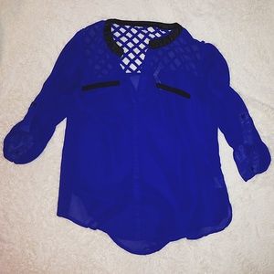 Royal blue blouse