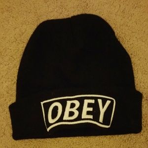 Black Obey Beanie