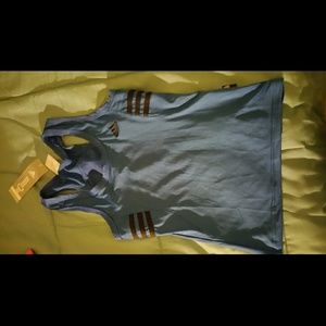 Blue Adidas workout top