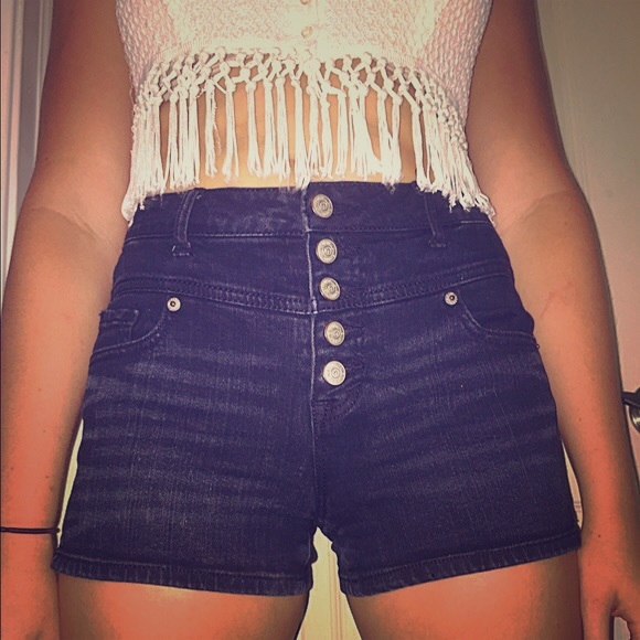Black high waisted shorts