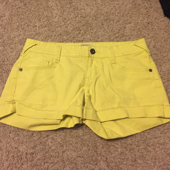 Bright yellow shorts