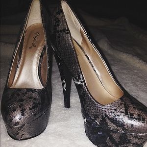 Snake Print Heels