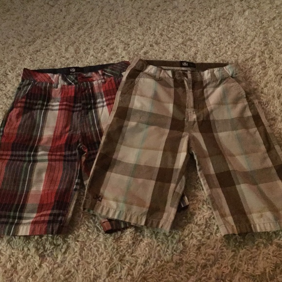 2 pairs of boy plaid shorts