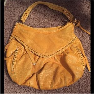 RED by Marc Ecko studded yellow hobo purse