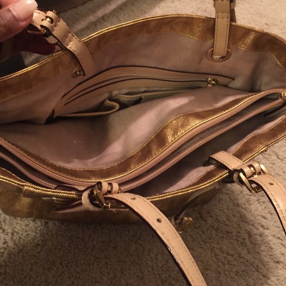 Authentic Michael Kors Gold Bag! Trade for black! - Picture 3 of 4