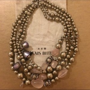 NWT Alexis Bittar Dark Garden Real Pearl Necklace