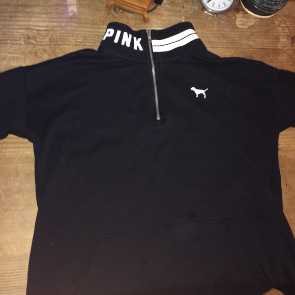 PINK Black half zip