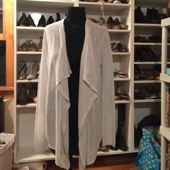 White CK sheet back and lace sparkle top in front