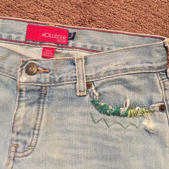 Hollister Jeans, ripped jeans, Light blue denim. - Picture 3 of 3