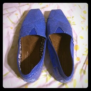 Sparkly Blue TOMS