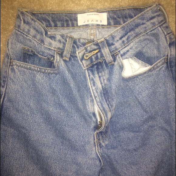 American apparel medium wash high waisted Jean