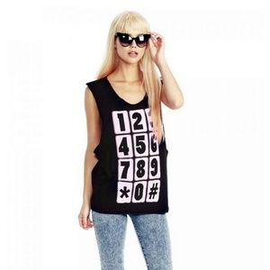 Wildfox Phone Numbers Cut-Off Tank