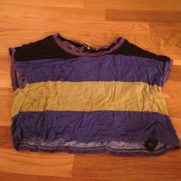 Striped flowy crop top