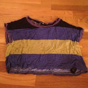 Striped flowy crop top