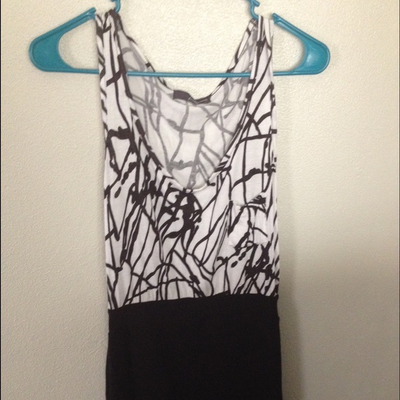 B&W splatter tank dress