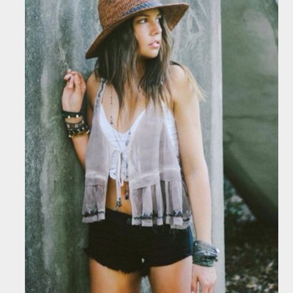 Free People Other - Free People Washed Chiffon Vest