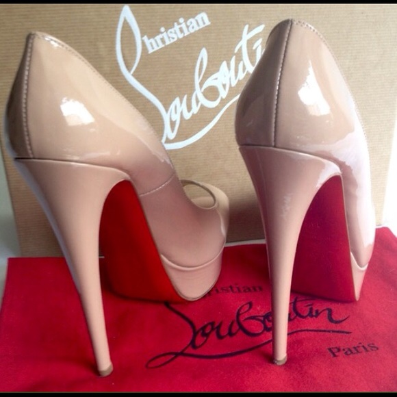 💯% Authentic Christian Louboutin Lady Peep Nude - Picture 2 of 4