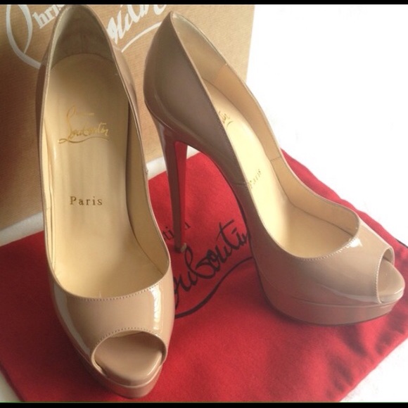 💯% Authentic Christian Louboutin Lady Peep Nude - Picture 3 of 4