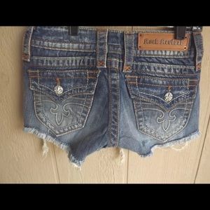 Rock revival shorts distressed