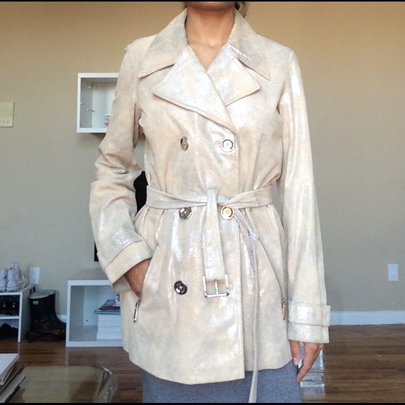 Michael Kors Suede Trench Genuine Leather