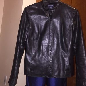 Black leather jacket