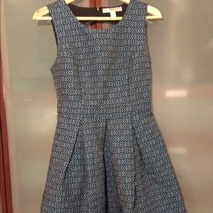 A-line blue 1950s style dress
