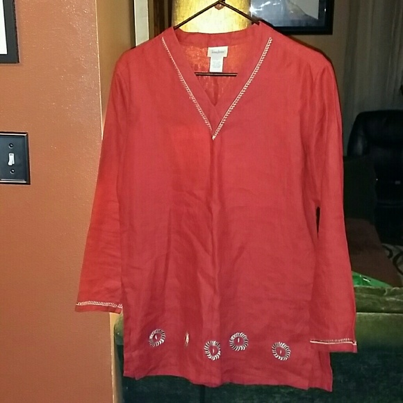 Neiman Marcus  Embroidered Tunic - Picture 3 of 3