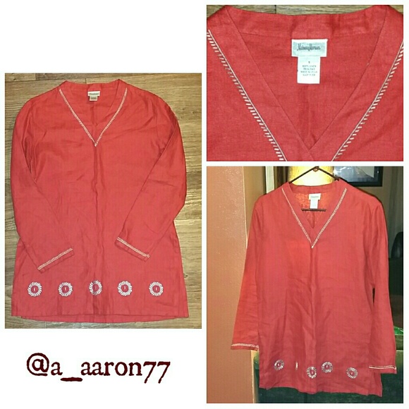 Neiman Marcus  Embroidered Tunic - Picture 1 of 3