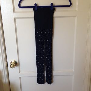 Navy and silver heart tights from Forever 21