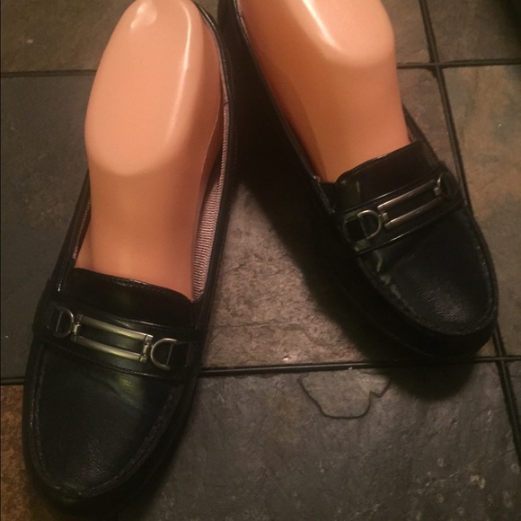 Life stride navy blue with buckle black 7 1/2 med