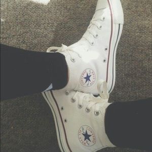 White Converse All Star High Top Sneakers